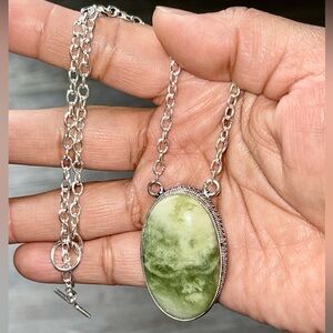 Green Larsonite Pendant Necklace